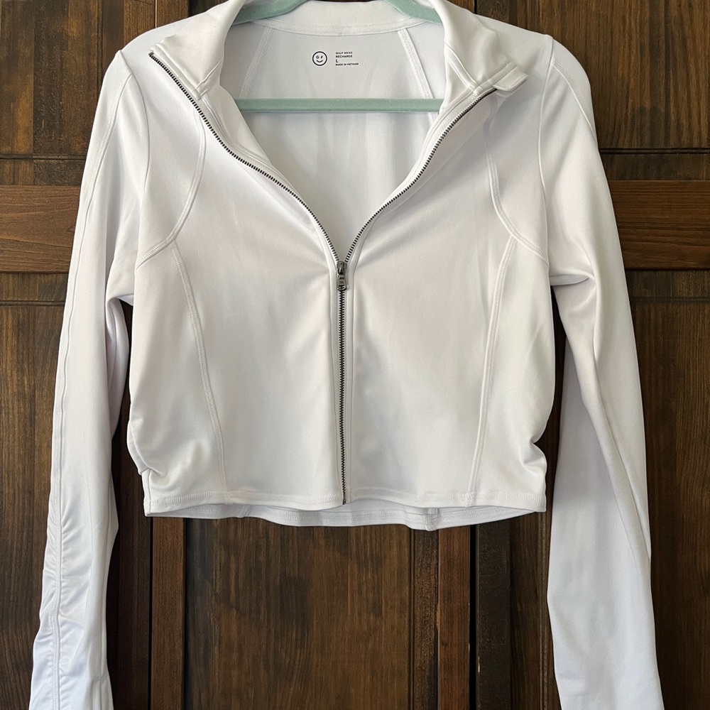 Gilly Hicks White Zip Up Jacket